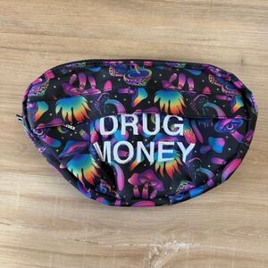 Aholes Live Forever ALF Drug Money Embroidered Tie Dye Fanny Pack Carry All